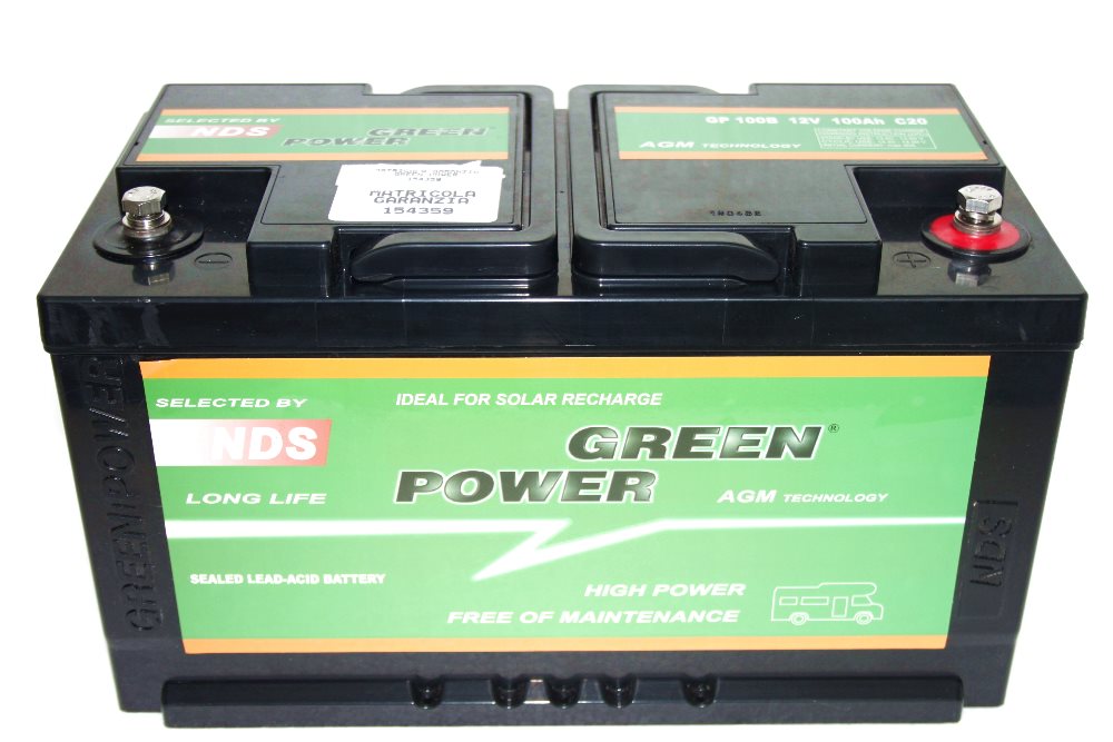 BATTERIA GREEN POWER 100AH AGM PER SERVIZI, Shop Online